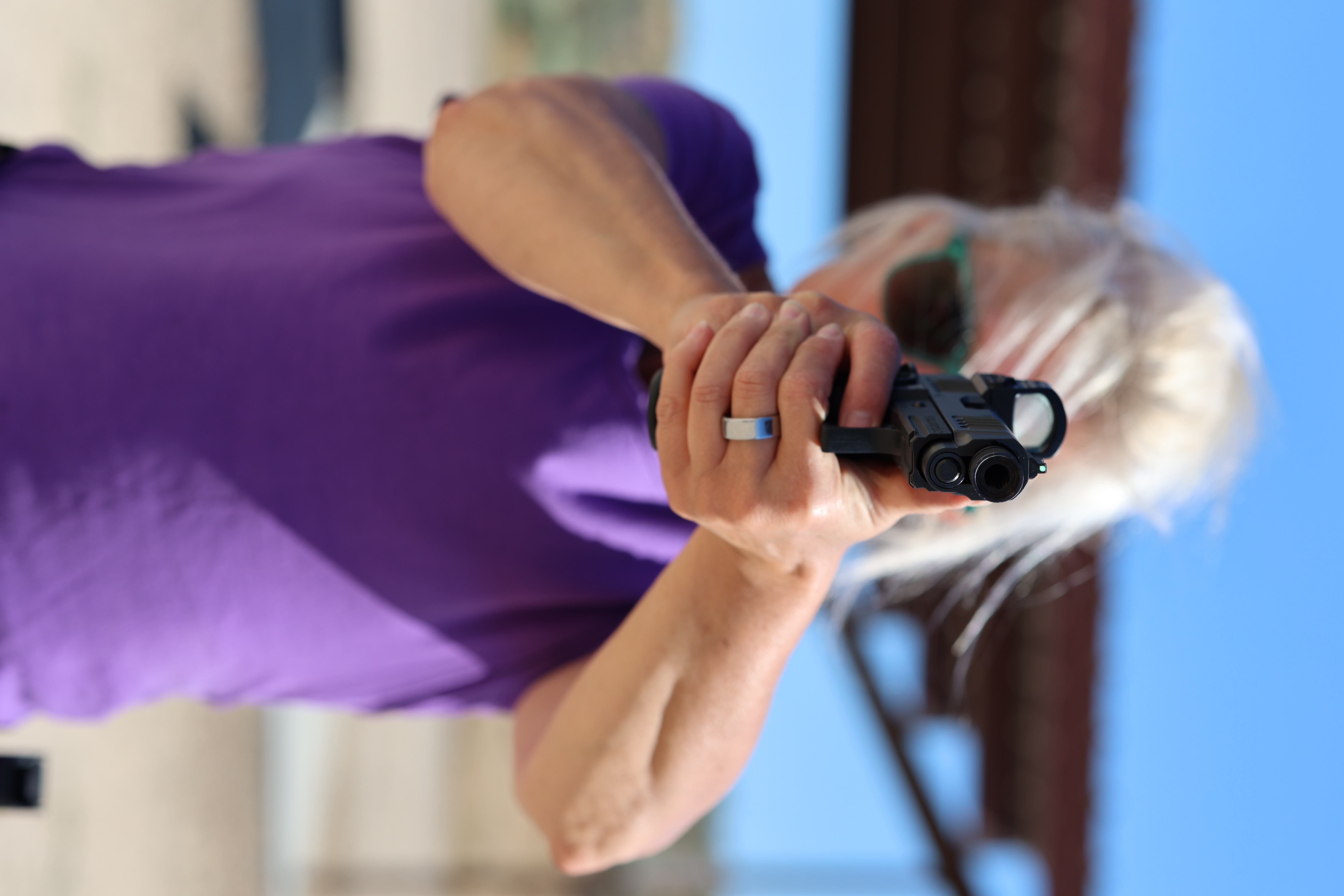 Women's firearms training in progress